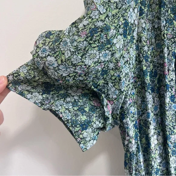 Zadig& Voltaire Betty Mousseline Liberty Garden Floral Wrap Dress, Mini, S - Picture 8 of 15